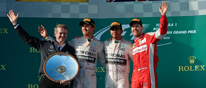Podium Gp Australia F1 2015