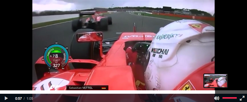Vettel Raikkonen Silverstone F1 2015