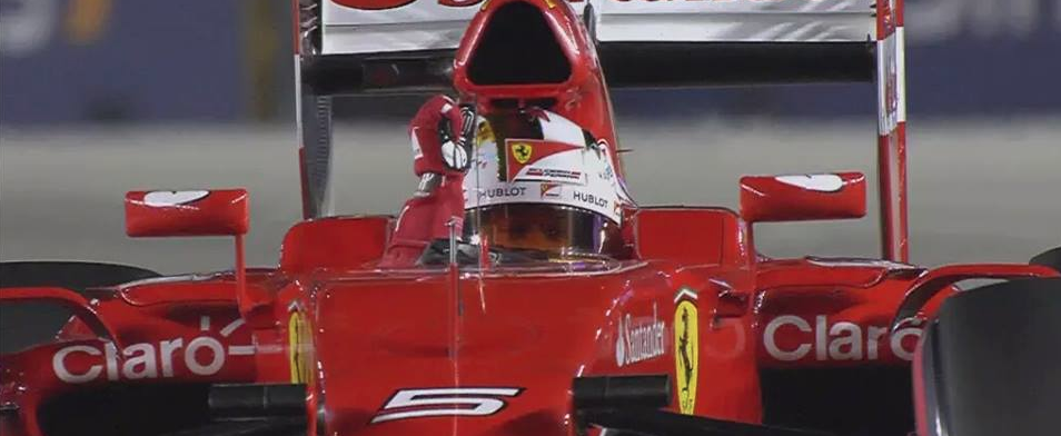 Ferrari Vettel Pole Position Singapore F1
