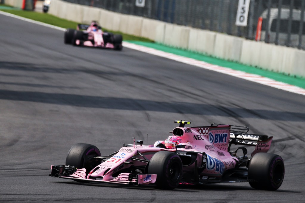 Esteban Ocon (FRA) Sahara Force India F1 VJM10. Mexican Grand Prix, Sunday 29th October 2017. Mexico City, Mexico.