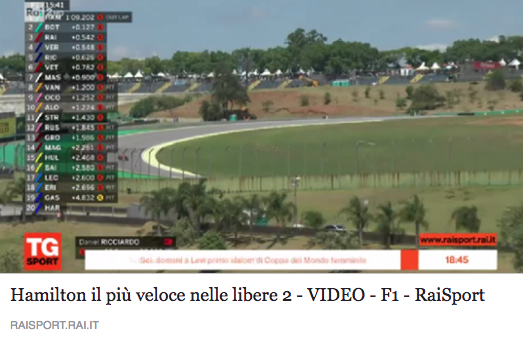 Gp Brasile - Prove Libere 2 - video
