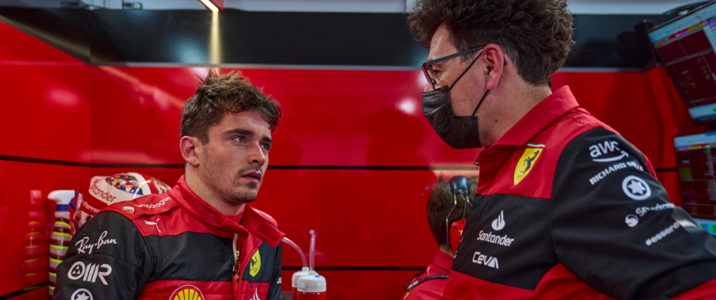 Charles Leclerc e Mattia Binotto