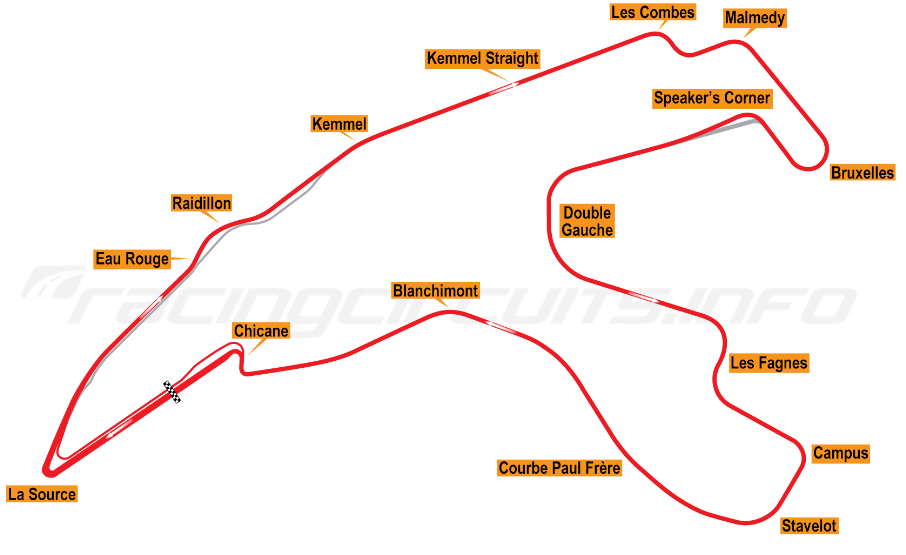 Gp Belgio F1, Spa - by racingcircuits.info