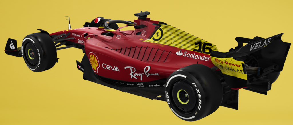 Ferrari F1-75, Livrea giallo Modena per Monza 2022